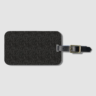 Zwart getextureerd faux zwart leder bagagelabel