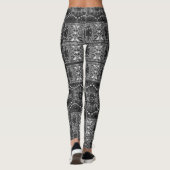 Zwart getextureerde actieve Leggings (Achterkant)