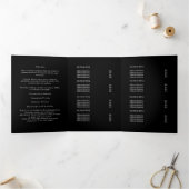zwart gevouwen brochure | Custom Modern Business Drieluik Kaart (Binnen)