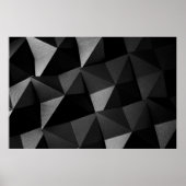 Zwart gevouwen getextureerd papier abstract glanze poster (Voorkant)