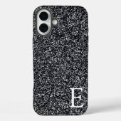 Zwart Girly Printed Glitter Stijlvol en Schattige Case-Mate iPhone Case (Achterkant)