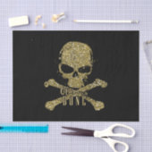 Zwart glam naar de beengoudschedel tissuepapier (Craft)