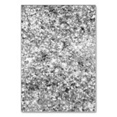 Zwart Glam Zilver Glitters  Kaart (Achterkant)