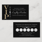 Zwart Glamoureuze Diamanten Gouden Glitter VIP Loy Visitekaartje (Voorkant / Achterkant)