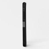 Zwart Glanzend RVS Metaal 7 Case-Mate iPhone Case (Achterkant/links)