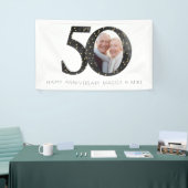 Zwart Glitter 50e Jubileum Foto Spandoek (Beurs)