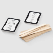 Zwart Glitter Diamond Hart Trouwprogramma Fans Handwaaier (Niet-gemonteerd)