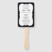 Zwart Glitter Diamond Infinity Trouwprogramma Fan Handwaaier (Voorkant)