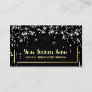 Zwart glitter Gold-sociale media met glam Visitekaartje