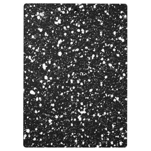 Zwart Glitter Goud Elegant Chique Glam Gepersonali Klembord (Achterkant)