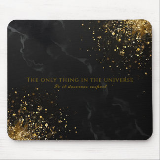 Zwart glitter muismatje muismat