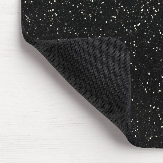 Zwart Glitter Sparkle Graphic Art Pattern Design Muismat (Hoek)