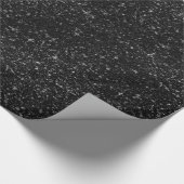 Zwart glitterpapier cadeaupapier (Hoek)