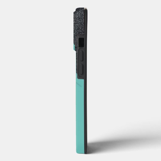 Zwart glitterstuurprogramma's ananas Mint Green Case-Mate iPhone Case (Achterkant / Links)