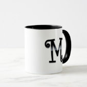 Zwart gloeimonogram - M Mok (Voorkant rechts)
