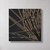 Zwart & Gold Abstract Savanna-ontwerp Canvas Afdruk (Voorkant)