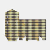 zwart & Gold Harlequin Pattern Bedankdoosjes (Uitgevouwen)