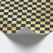 zwart & Gold Harlequin Pattern Cadeaupapier (Hoek)