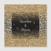 Zwart Gold-leopard afdrukken Glitzy (Voorkant)