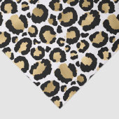 Zwart Gold-leopard afdrukken Tissuepapier (Detail)