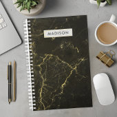 Zwart Gold Marble - Aangepast bedrijf Planner