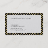 Zwart | Gold Pattern II Visitekaartje (Achterkant)