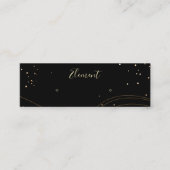 Zwart Gold-vormig basisbeeldscherm Mini Visitekaartje (Voorkant)