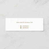 Zwart Gold-vormig basisbeeldscherm Mini Visitekaartje (Achterkant)