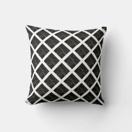 ZWART GOLD WHITE HAMPTONS GRID MARBLE CUSHION KUSSEN