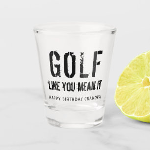 Zwart Golf zoals jij het Motivatie citaat Shot Glas