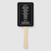 Zwart Gothic HalloWedding Programma Hand Fan Handwaaier (Achterkant)