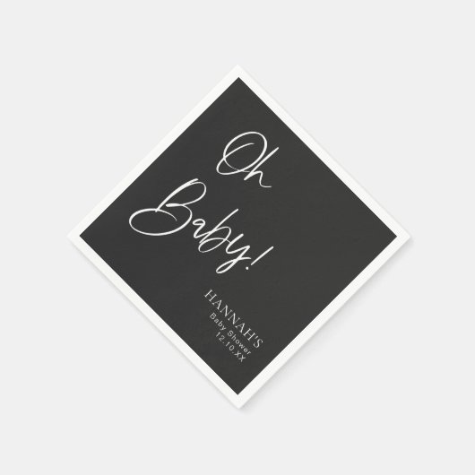 Zwart Gotisch en Moody Halloween Baby shower Servet (Hoek)