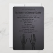 Zwart Gotisch Halloween Feest Kaart (Voorkant)