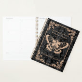  Zwart Gotische  Moth Custom Naam Planner (Display)