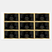 Zwart & Goud 1 OZ 30ml Kosmetische Waterdichte Fle Labels (Vel)