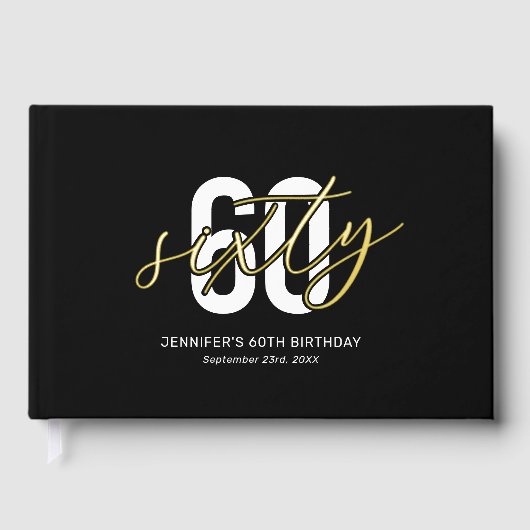 Zwart Goud 60e Verjaardag Gastenboek (Voorkant)