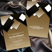 Zwart Goud 85e Cocktail Verjaardagsfeestje Kaart