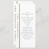 Zwart & Goud | Aangepast trouwprogramma Programma (Voorkant / Achterkant)