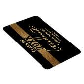 Zwart Goud Afstuderen Klasse van 2024 Magneet (Rechterzijde)