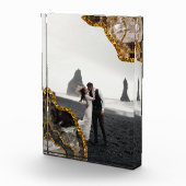 Zwart & goud agaat geode glinsterende trouwfoto fotoblokken (Rechts)