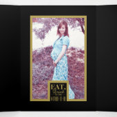 Zwart & Goud Art Deco, Eet Drink Baby shower Suite Drieluik Uitnodiging (Binnenkant midden)