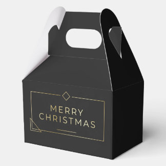 Zwart & goud Art Deco kerstcadeautje cadeauzak doo Bedankdoosjes