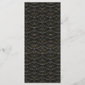Zwart Goud Art Deco String Lights Flat Menu (Achterkant)