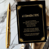 Zwart Goud Art Deco Trouwaccommodaties Informatiekaartje