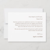 Zwart Goud Blauw Hemelse Bruiloft Dank u Kaart (Achterkant)