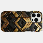 Zwart goud bling retro Case-Mate iPhone case (Achterkant (horizontaal))