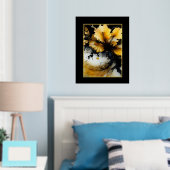 Zwart goud bloem marmer folie afdrukken (Insitu (Slaapkamer))