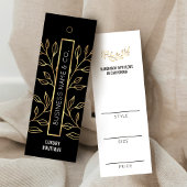 Zwart & Goud Bloemen Boutique Kleding Prijs Label