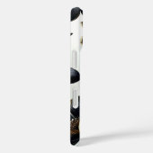 Zwart & Goud Bloemen Greige Elegant Dark Moody Case-Mate iPhone Case (Achterkant / Rechts)
