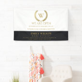 ZWART GOUD BLOEMEN LAUREL KRANS INITIAAL HEROPENIN SPANDOEK (Insitu)